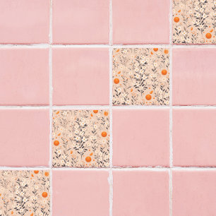 Bloemen botanische sinaasappels tegeltje