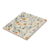 Bloemen botanische sinaasappels tegeltje (Zijkant)