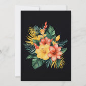 Bloemen Botanische Tropische Bruiloft Save The Date (Achterkant)