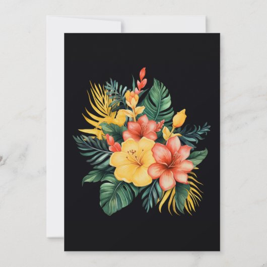 Bloemen Botanische Tropische Bruiloft Save The Date (Achterkant)