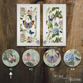 Bloemen  Botanische Vlinder Cottage Sage 1 Keramische Knop