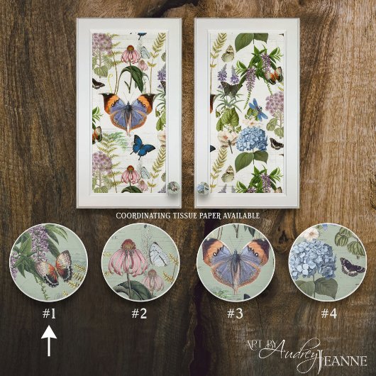 Bloemen  Botanische Vlinder Cottage Sage 1 Keramische Knop