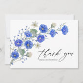 Bloemen Botanische Wildbloem Moderne Elegante Brui Bedankkaart (Voorkant)