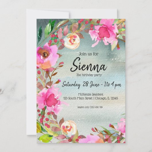 Bloemen bouquet voor alle gelegenheden kaart (Voorkant)