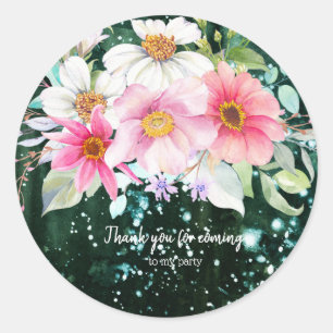 Bloemen bouquet voor alle gelegenheden ronde sticker