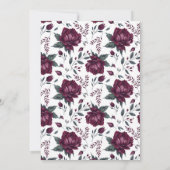 Bloemen Bourgogne Cream Love in Bloom Vrijgezellen Kaart (Achterkant)