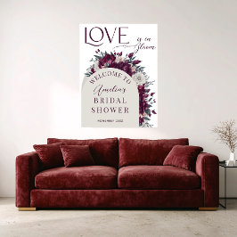 Bloemen Bourgogne Cream Love in Bloom Welkom Poster