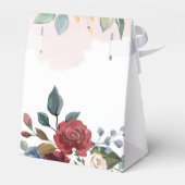 Bloemen Bourgogne groen botanische bruiloft Bedankdoosjes (Achterkant)