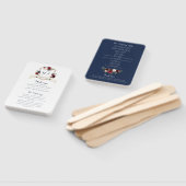 Bloemen Bourgogne Marine Blauw groen Elegant Crest Handwaaier (Niet-gemonteerd)