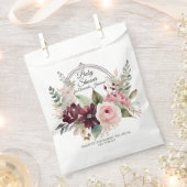 Bloemen Bourgogne Roze Herfst Baby Roze Meisje Dou Bedankzakje (Geknipt)