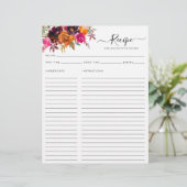 Bloemen Bourgogne Terracotta Paarse keuken Recept (Staand voorkant)