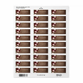 Bloemen Bourgondië Blush Rustiek Hout Romantisch B Etiket (Full Sheet)