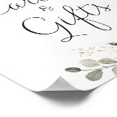 Bloemen Bourgondië groen bruiloft kaarten cadeau t Poster (Hoek)