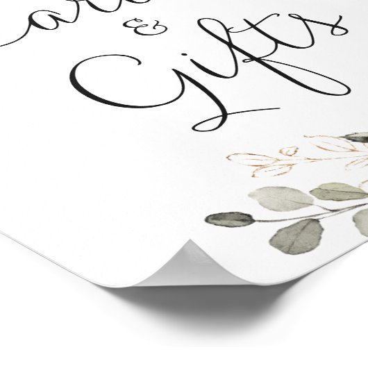 Bloemen Bourgondië groen bruiloft kaarten cadeau t Poster (Hoek)