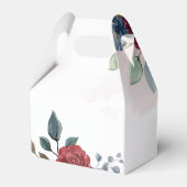 Bloemen Bourgondië groen moderne bruiloft Bedankdoosjes (Achterkant)