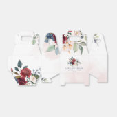 Bloemen Bourgondië groen moderne bruiloft Bedankdoosjes (Uitgevouwen)