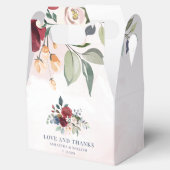 Bloemen Bourgondië groen moderne bruiloft Bedankdoosjes (Geopend)