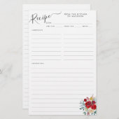 Bloemen Bourgondië Holly Holiday Kitchen Recept Sh (Voorkant / Achterkant)