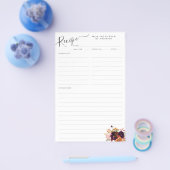 Bloemen Bourgondië Magenta Paarse keuken Recept Ka Flyer (Enkel)