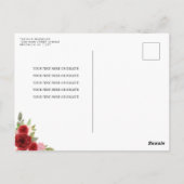 Bloemen Bourgondië rood goud glam prinses quincean Briefkaart (Achterkant)