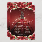 Bloemen Bourgondië rood goud glam prinses quincean Kaart (Voorkant / Achterkant)