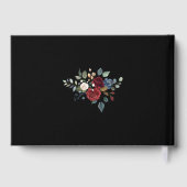 Bloemen Bourgondië Waterverf herfst bruiloft goudf Gastenboek (Achterkant)