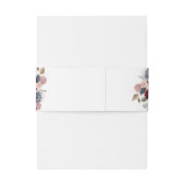 Bloemen Bourgondië Waterverf herfst bruiloft Uitnodigingen Wikkel (Achterkant Voorbeeld)