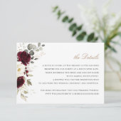 Bloemen Bourgondië wit groen details invoegen Kaart (Staand voorkant)