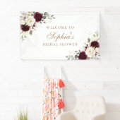 Bloemen Bourgondië wit groen goud Vrijgezellenfees Spandoek (Insitu)