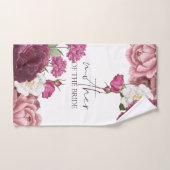 Bloemen Bourgondische bruiloft Moeder van de bruid Handdoek (Handdoek)