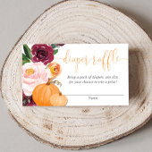 Bloemen Bourgondische herfst pompoenen luier loter Informatiekaartje