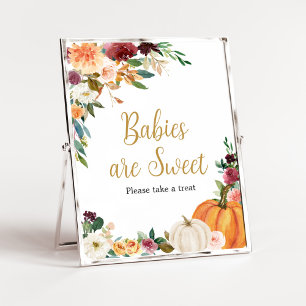 Bloemen Bourgondische pompoen baby's zijn zoet Poster