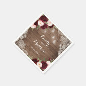 Bloemen Bourgondische rustieke houten kanten strin Servet (Hoek)