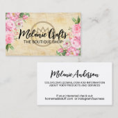 Bloemen | Boutique achtergrond stijl Visitekaartje (Voorkant / Achterkant)