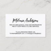 Bloemen | Boutique achtergrond stijl Visitekaartje (Achterkant)