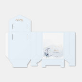 Bloemen boven de maan Baby shower Bedankdoosjes (Uitgevouwen)