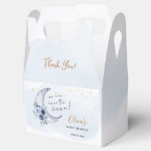 Bloemen boven de maan Baby shower Bedankdoosjes (Geopend)