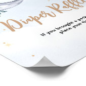 Bloemen boven de maan luier Raffle Poster (Hoek)