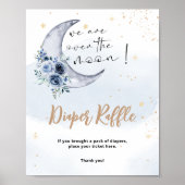 Bloemen boven de maan luier Raffle Poster (Voorkant)