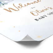 Bloemen boven de maan welkom poster (Hoek)