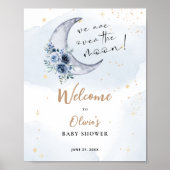 Bloemen boven de maan welkom poster (Voorkant)