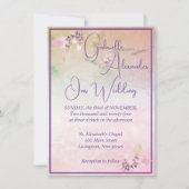 Bloemen boven de wolken QR code bruiloft Kaart (Voorkant)