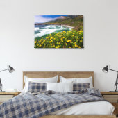Bloemen boven Sand Dollar Beach Canvas Afdruk (Insitu (Slaapkamer))