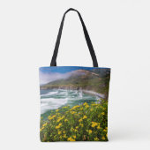 Bloemen boven Sand Dollar Beach Tote Bag (Achterkant)