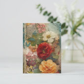  bloemen briefkaart (Staand voorkant)