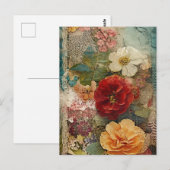  bloemen briefkaart (Voorkant / Achterkant)