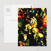  bloemen briefkaart (Voorkant / Achterkant)