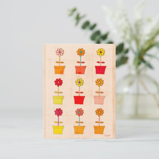 Bloemen Briefkaart (Staand voorkant)