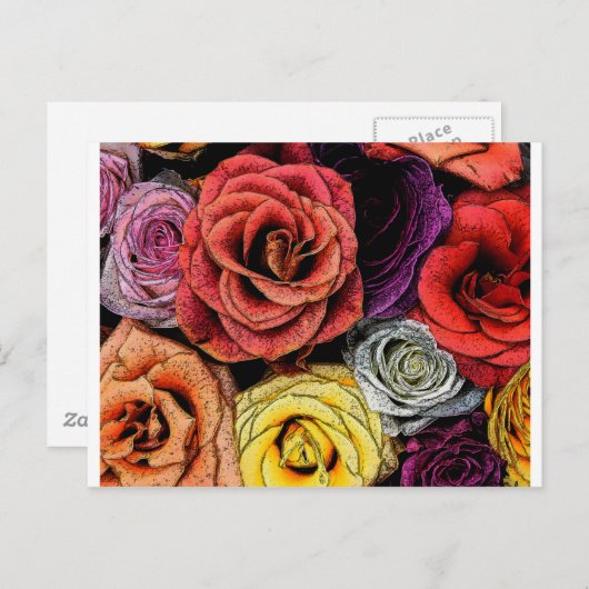 Bloemen Briefkaart (Voorkant / Achterkant)