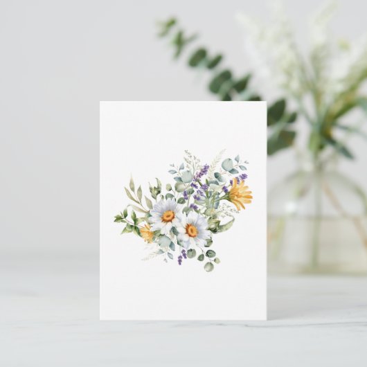 bloemen briefkaart (Staand voorkant)